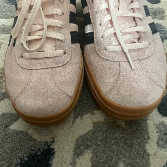 adidas Gazelle Bold — Wonder Quartz Pink Suede with Black Stripes - Picture 2 of 7